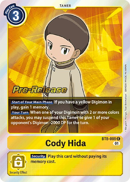 Cody Hida [BT8-089] [New Awakening Pre-Release Cards] - Just $0.15! Shop now at Retro Gaming of Denver