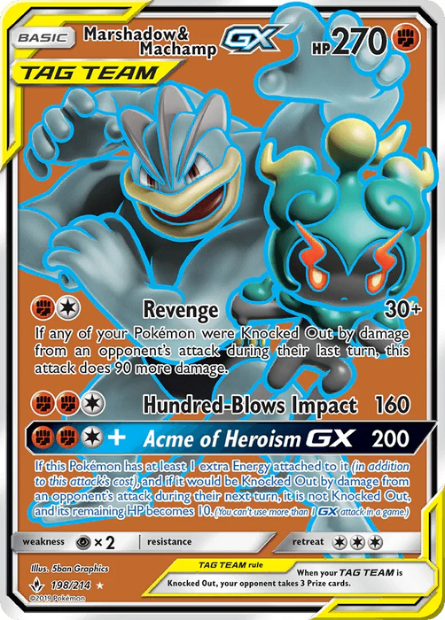 Marshadow & Machamp GX (198/214) [Sun & Moon: Unbroken Bonds] - for just $15.50! 
