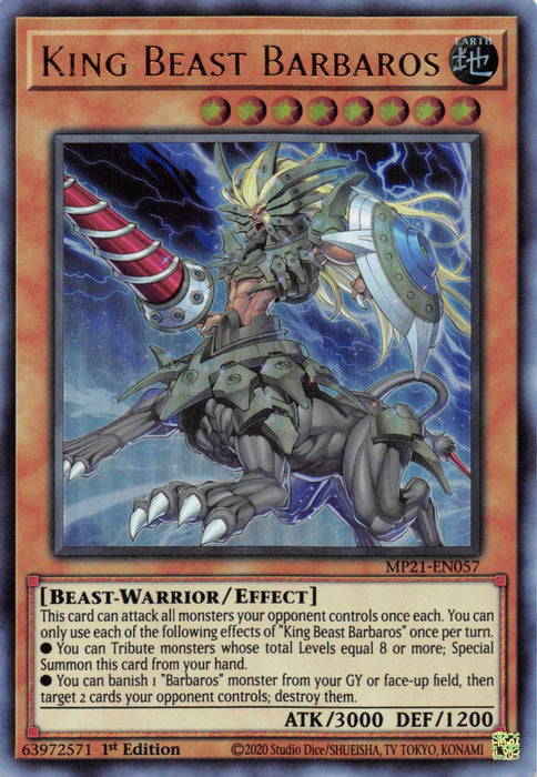 King Beast Barbaros [MP21-EN057] Ultra Rare - for just $0.10! 