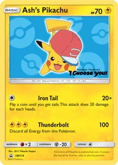 Ash's Pikachu (SM114) [Sun & Moon: Black Star Promos] - for just $15.80! 