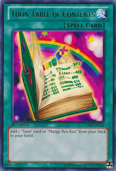 Toon Table of Contents [LCYW-EN116] Rare - for just $1.35! 