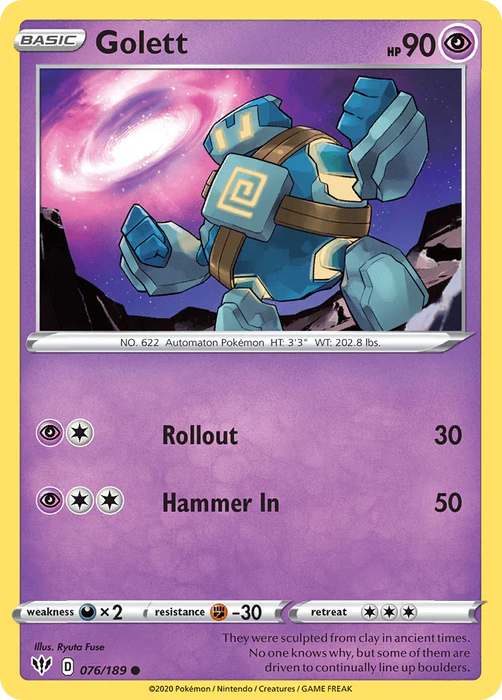 Golett (076/189) [Sword & Shield: Darkness Ablaze] - for just $0.10! 