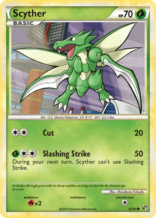 Scyther (65/90) [HeartGold & SoulSilver: Undaunted] - for just $0.30! 