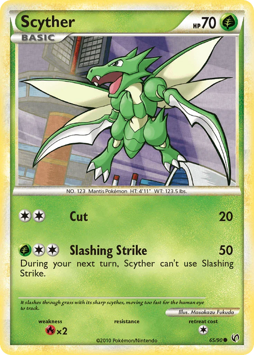 Scyther (65/90) [HeartGold & SoulSilver: Undaunted] - for just $0.40! 
