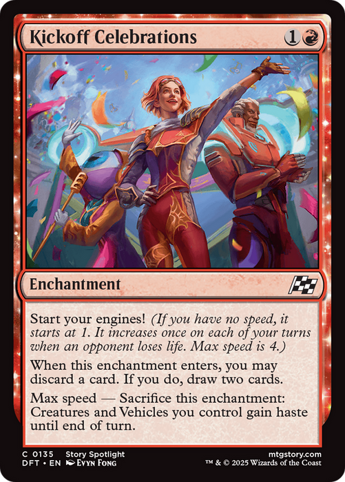 Kickoff Celebrations (DFT-135) - Aetherdrift: (enchantment) - for just $0.03! 