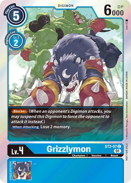 Grizzlymon [ST2-07] (Official Tournament Pack Vol.4) [Starter Deck: Cocytus Blue Promos] - Just $0.09! Shop now at Retro Gaming of Denver