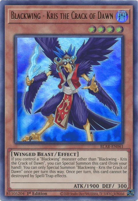 Blackwing - Kris the Crack of Dawn [BLAR-EN061] Ultra Rare - for just $0.15! 