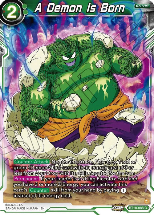 A Demon Is Born (BT18-088) [Dawn of the Z-Legends] - for just $0.10! 