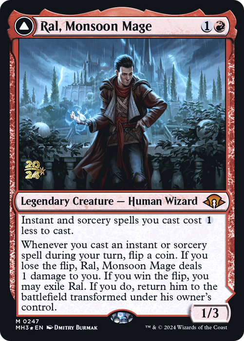 Ral, Monsoon Mage // Ral, Leyline Prodigy (PRE-247) - Modern Horizons 3 Promos Foil - for just $2.89! 