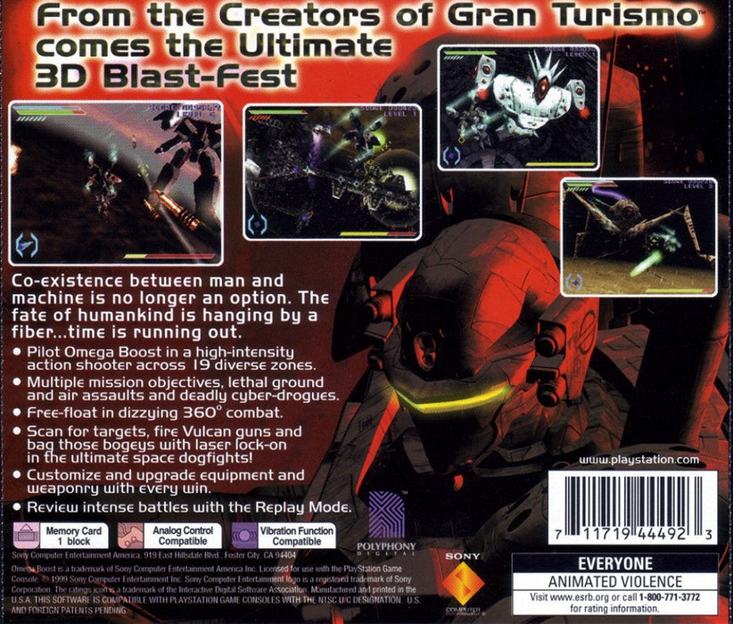 Omega Boost – PlayStation 1 (PS1) - for just $0! 