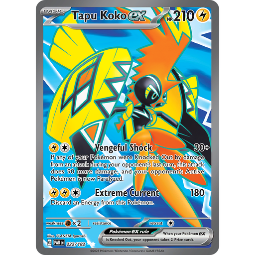 Tapu Koko ex (222/182) [Scarlet & Violet: Paradox Rift] - Just $0.80! Shop now at Retro Gaming of Denver