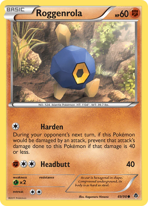 Roggenrola (49/98) [Black & White: Emerging Powers] - for just $0.20! 