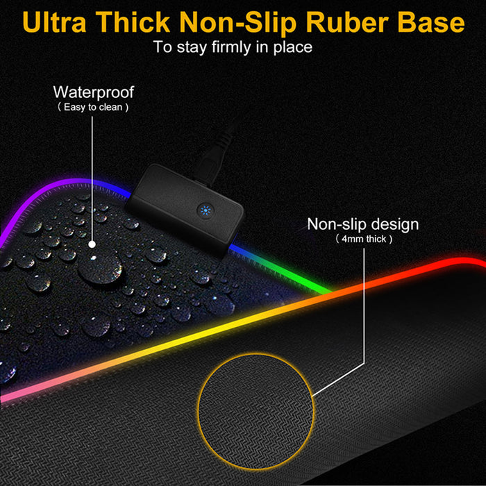 Luminous Mouse RGB Mouse LED Gaming Large Office Desk Pad - for just $61.74! 