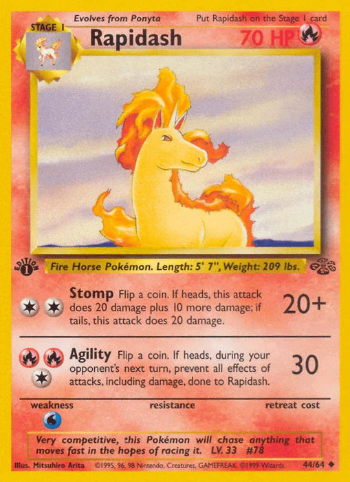 Rapidash (44/64) [Jungle 1st Edition] - for just $1.30! 