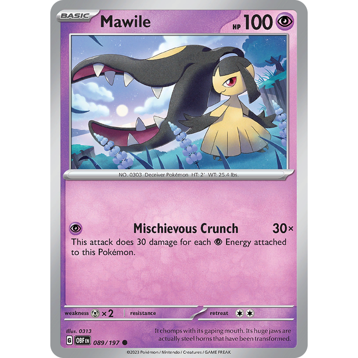 Mawile (089/197) [Scarlet & Violet: Obsidian Flames] - Just $0.10! Shop now at Retro Gaming of Denver