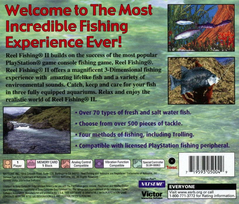 Reel Fishing II – PlayStation 1 (PS1) - for just $15.99! 