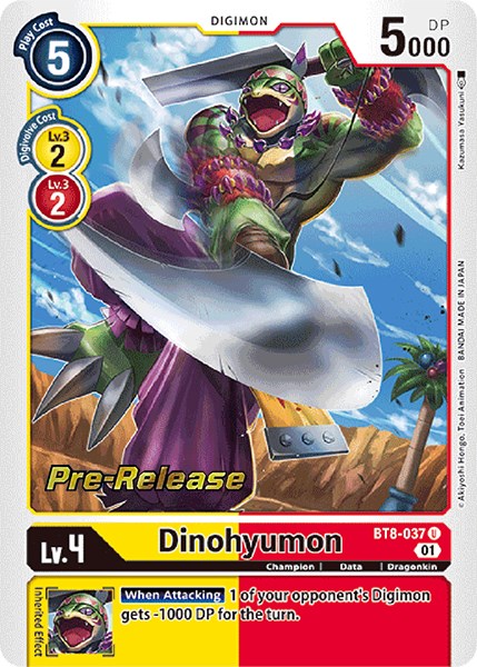 Dinohyumon [BT8-037] [New Awakening Pre-Release Cards] - Just $0.09! Shop now at Retro Gaming of Denver