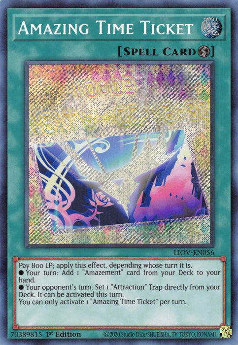 Amazing Time Ticket [LIOV-EN056] Secret Rare - for just $0.30! 