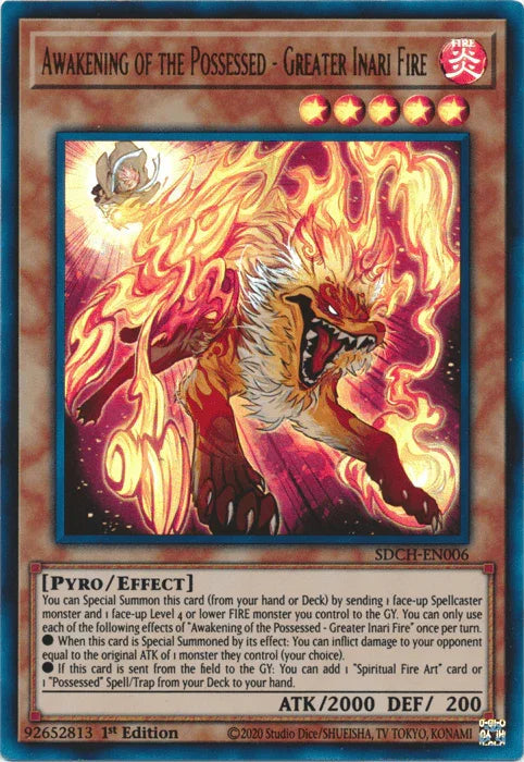 Awakening of the Possessed - Greater Inari Fire [SDCH-EN006] Ultra Rare - for just $0.10! 
