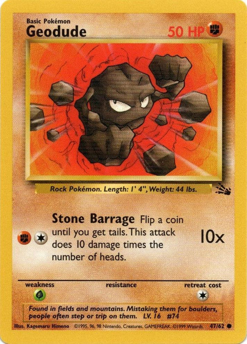 Geodude (47/62) [Fossil Unlimited] - for just $0.20! 