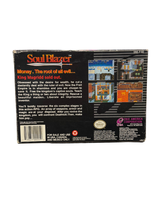 Soul Blazer [CIB] – Super Nintendo Entertainment System (SNES) - for just $379.99! 