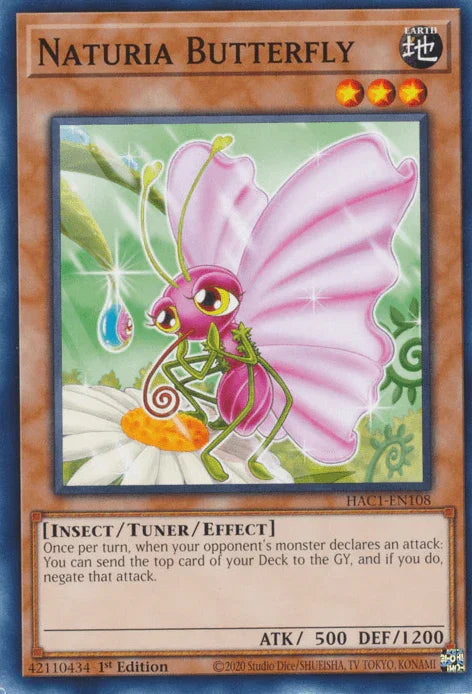 Naturia Butterfly [HAC1-EN108] Common - for just $0.10! 
