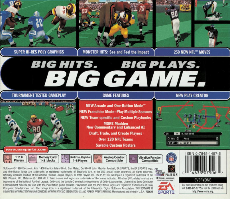 Madden NFL 99 – PlayStation 1 (PS1) - for just $5.99! 
