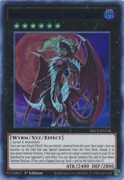 Number 24: Dragulas the Vampiric Dragon (Blue) [DLCS-EN118] Ultra Rare - for just $0.35! 