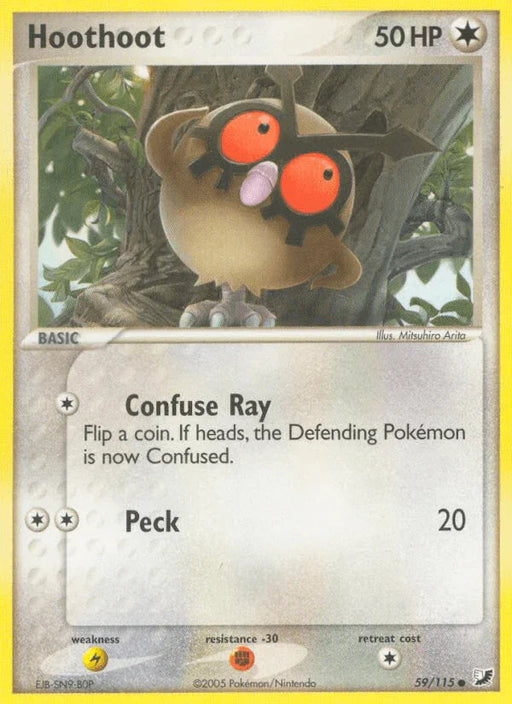 Hoothoot (59/115) [EX: Unseen Forces] - for just $0.15! 