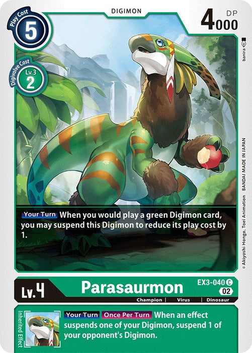 Parasaurmon [EX3-040] [Draconic Roar] - Just $0.09! Shop now at Retro Gaming of Denver