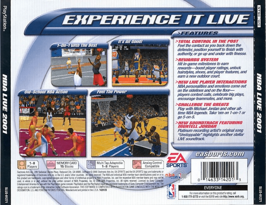 NBA Live 2001 – PlayStation 1 (PS1) - for just $0! 
