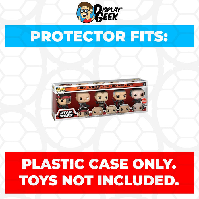 Pop Protector for 5 Pack Bad Batch Hunter, Wrecker, Tech, Crosshair & Echo Funko - Just $15.99! Shop now at Retro Gaming of Denver