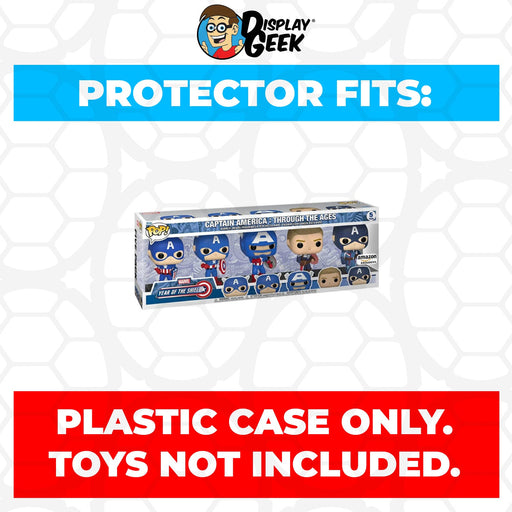 Pop Protector for 5 Pack Captain America Through the Ages Funko Pop - for just $15.99! 
