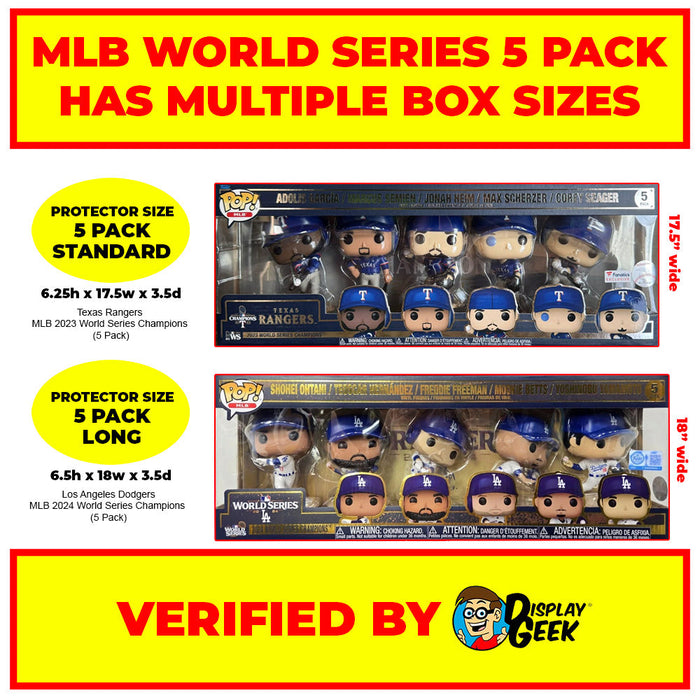 Pop Protector for Funko Pop 5 Pack Los Angeles Dodgers 2025 World Series Champions Box - for just $16.99! 