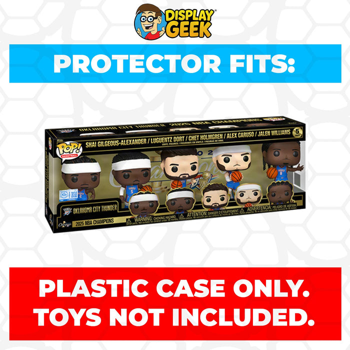 Pop Protector for 5 Pack Oklahoma City Thunder 2025 NBA Champions Funko Pop - for just $15.99! 
