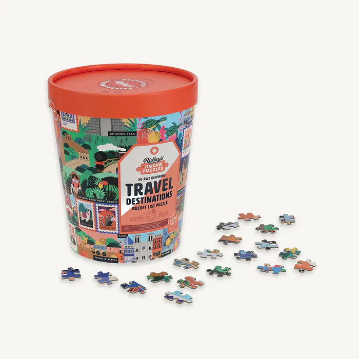 50 Inspiring Travel Destinations Bucket List 1000 Piece Jigsaw Puzzle Ridley - for just $21.99! 