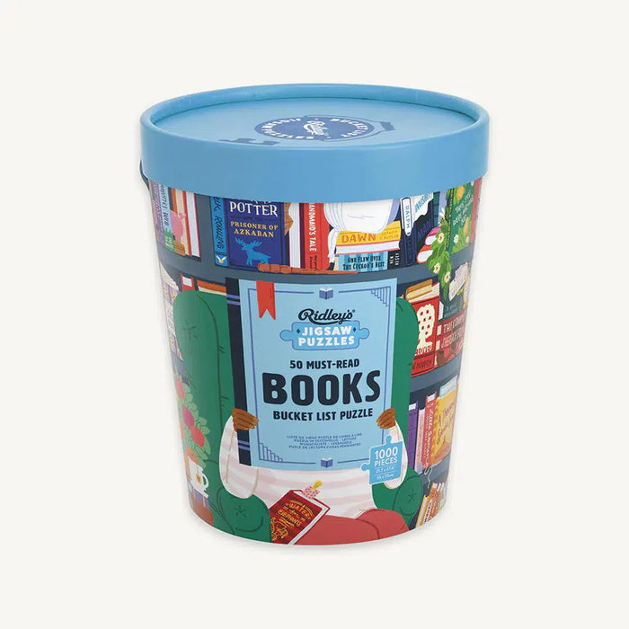 50 Must-Read Books Bucket List 1000 Piece Jigsaw Puzzle Ridley - for just $21.99! 