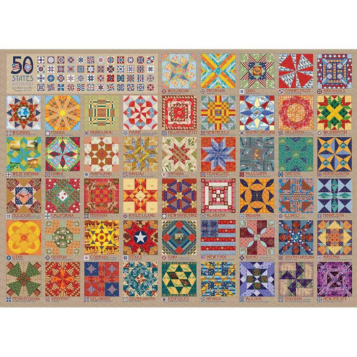 50 States Quilt Blocks 1000 Piece Jigsaw Puzzle Cobble Hill - for just $19.99! 