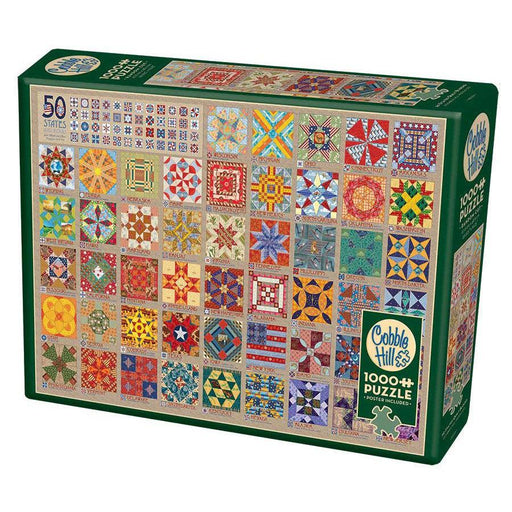 50 States Quilt Blocks 1000 Piece Jigsaw Puzzle Cobble Hill - for just $19.99! 