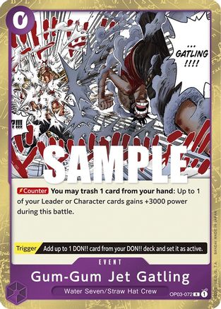 Gum-Gum Jet Gatling (OP03-072) - Pillars of Strength Foil - for just $0.33! 