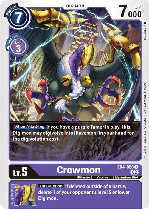 Crowmon [EX4-056] [Alternative Being Booster] - Just $0.09! Shop now at Retro Gaming of Denver