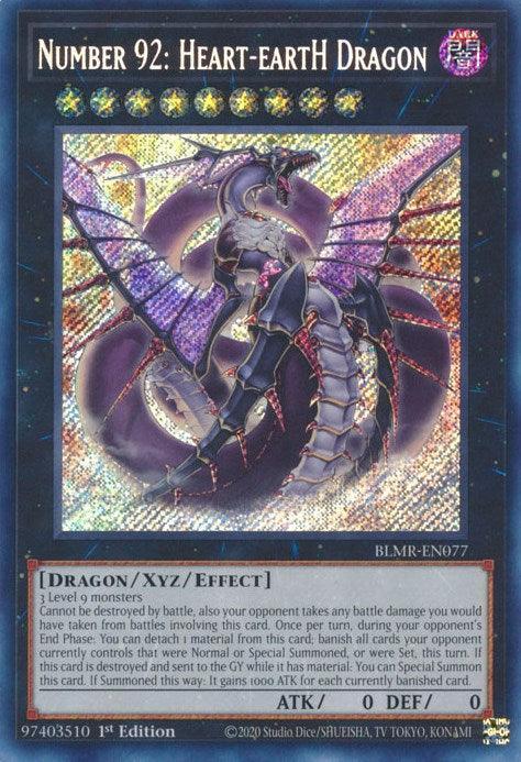 Number 92: Heart-eartH Dragon [BLMR-EN077] Secret Rare - for just $0.80! 