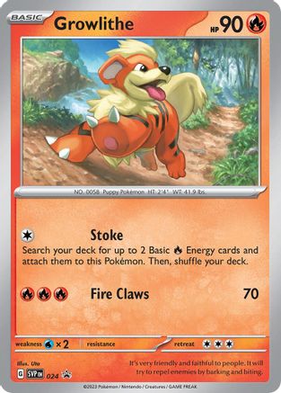 Growlithe 024 - SV Scarlet & Violet Promo Cards Holofoil - for just $0.35! 