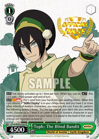 Toph: The Blind Bandit (Judge Promo) (ATLA/WX04-024PR SP) - Avatar: The Last Airbender - for just $45! 