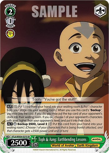 Toph & Aang: Earthbending Lessons (SR) (ATLA/WX04-027S SR) - Avatar: The Last Airbender - for just $0.71! 
