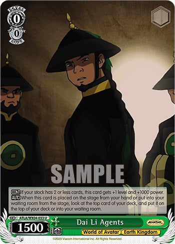 Dai Li Agents (ATLA/WX04-033 U) - Avatar: The Last Airbender - for just $0.02! 