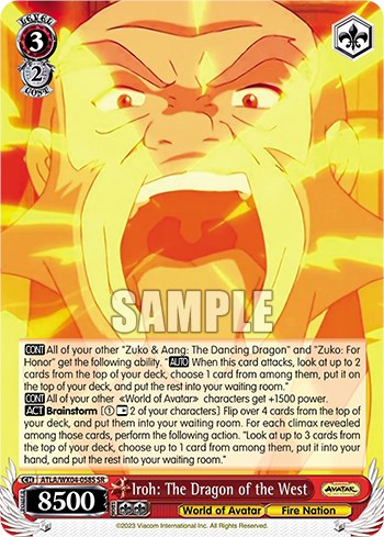 Iroh: The Dragon of the West (SR) (ATLA/WX04-058S SR) - Avatar: The Last Airbender - for just $1.32! 