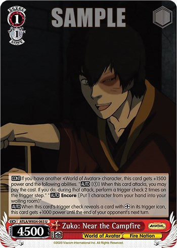 Zuko: Near the Campfire (ATLA/WX04-063 U) - Avatar: The Last Airbender - for just $0.04! 