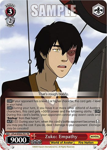 Zuko: Empathy (ATLA/WX04-P01 PR) - Avatar: The Last Airbender - for just $1.45! 