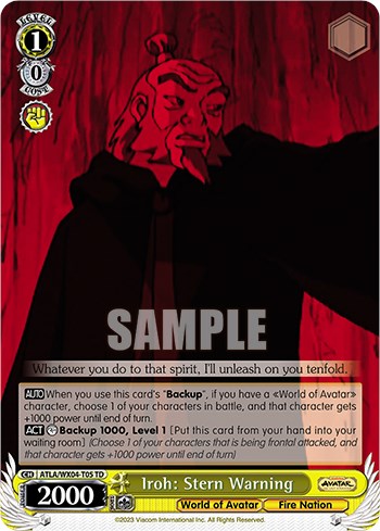 Iroh: Stern Warning (ATLA/WX04-T05 TD) - Avatar: The Last Airbender - for just $0.09! 
